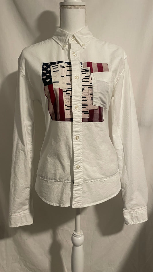 Split Letters Button Up